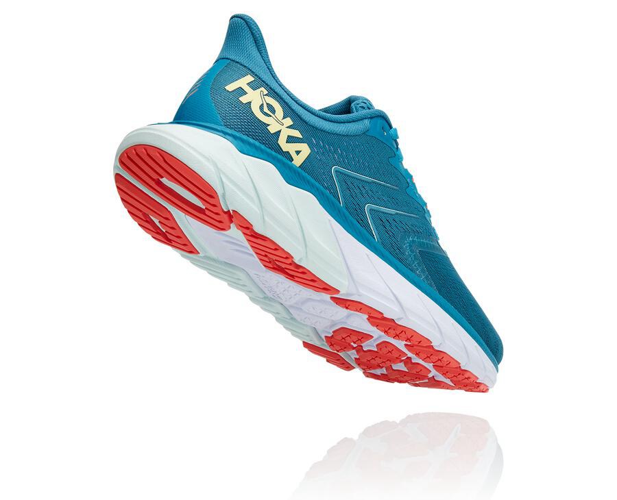Hoka One One Womens Running Shoes - Arahi 5 - Blue/White - CTXR71854